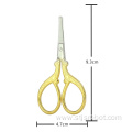 Wholesale beauty tools portable gold plated stainless steel curve profesional eyebrow scissors